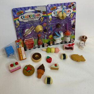 3/$20 -  Kawaii Japanese Eraser Set - Cute Character School Stationery - Japan